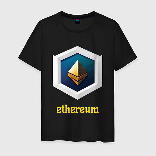 Мужская футболка Логотип Ethereum / Черный – фото 1