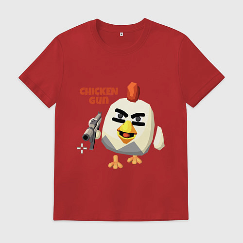 Мужская футболка Chicken Gun злой / Красный – фото 1