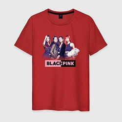 Футболка хлопковая мужская Blackpink girls, цвет: красный