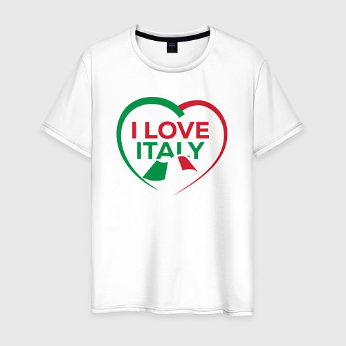 Мужская футболка I love Italy / Белый – фото 1