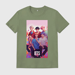 Мужская футболка BTS art anime style