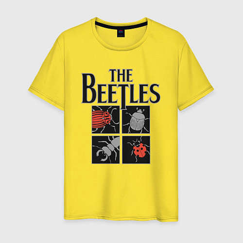 Мужская футболка Beetles / Желтый – фото 1