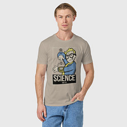 Футболка хлопковая мужская Vault science, цвет: миндальный — фото 2