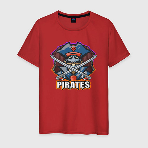 Мужская футболка Pirates team / Красный – фото 1