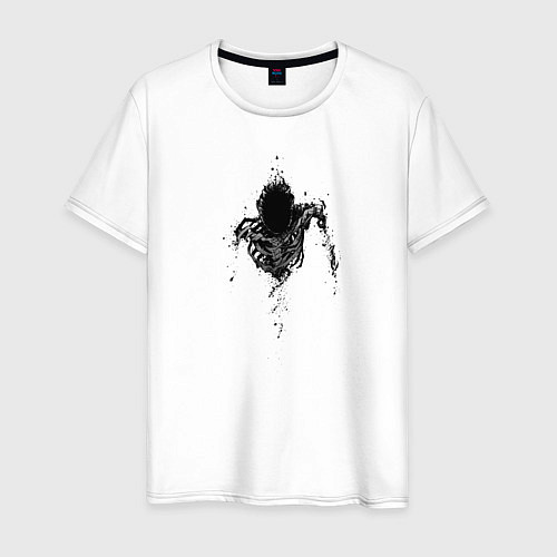 Мужская футболка Черный призрак / Белый – фото 1