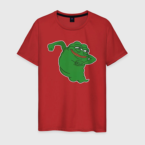 Мужская футболка Лягушонок Пепе призрак / Красный – фото 1