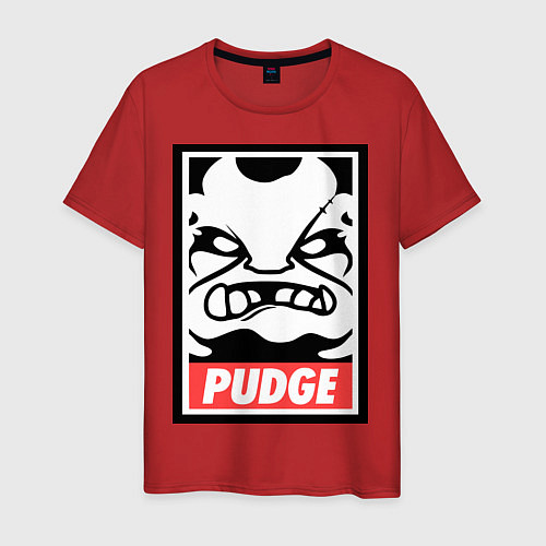 Мужская футболка Pudge Poster / Красный – фото 1