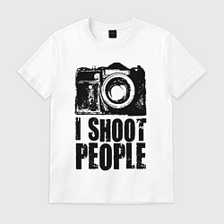 Футболка хлопковая мужская Shoot photographer, цвет: белый