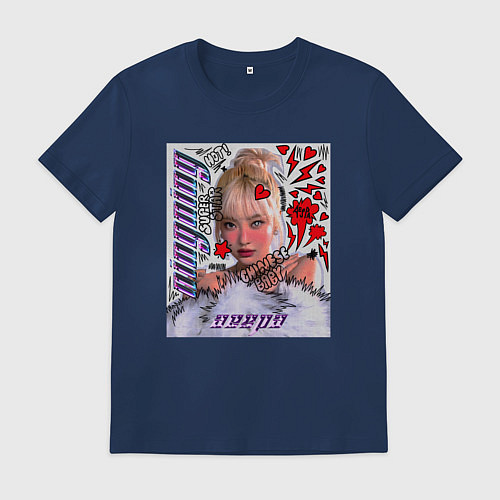 Мужская футболка Ningning - Aespa / Тёмно-синий – фото 1