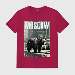 Мужская футболка Москва - Россия - медведь
