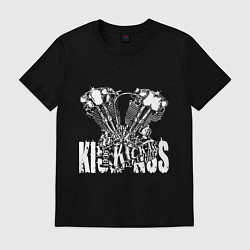 Футболка хлопковая мужская Kick ass machine, цвет: черный