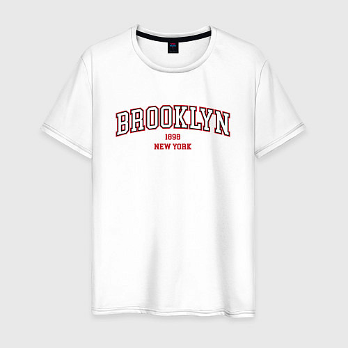 Мужская футболка Brooklyn New York / Белый – фото 1