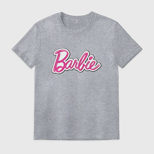 Мужская футболка Barbie title / Меланж – фото 1
