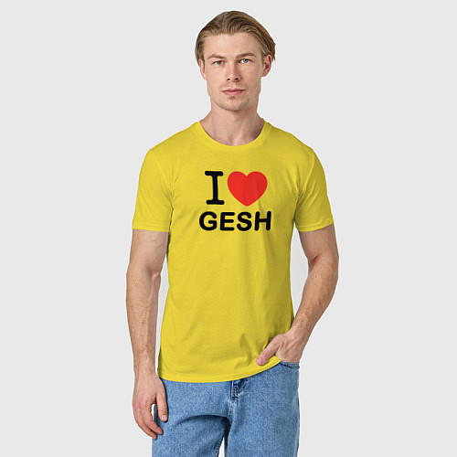 Мужская футболка Я Люблю Геш / Желтый – фото 3