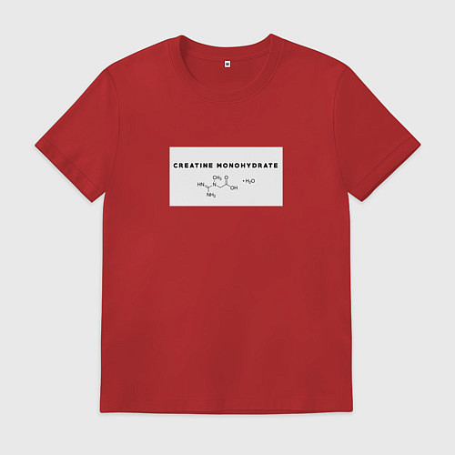 Мужская футболка Креатин моногидрат / Красный – фото 1