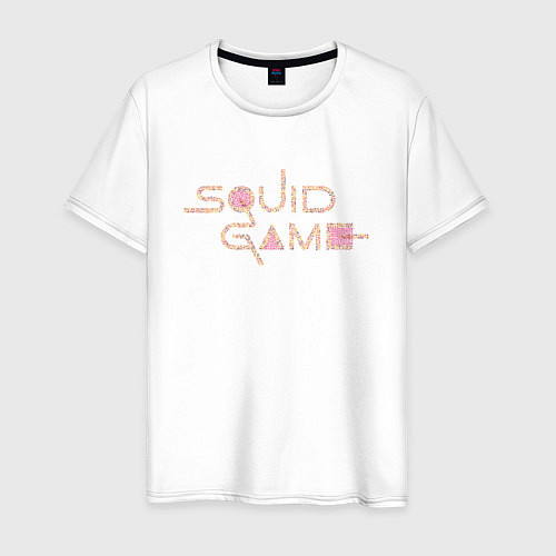 Мужская футболка Игра в кальмара, logo / Белый – фото 1