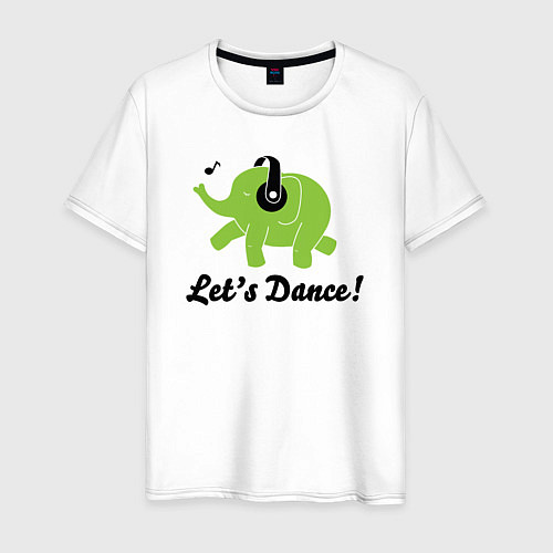 Мужская футболка Слоник танцуй / Белый – фото 1