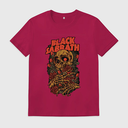 Мужская футболка Черный саббат / Маджента – фото 1