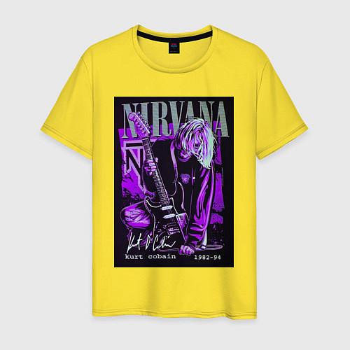 Мужская футболка Nirvana band / Желтый – фото 1