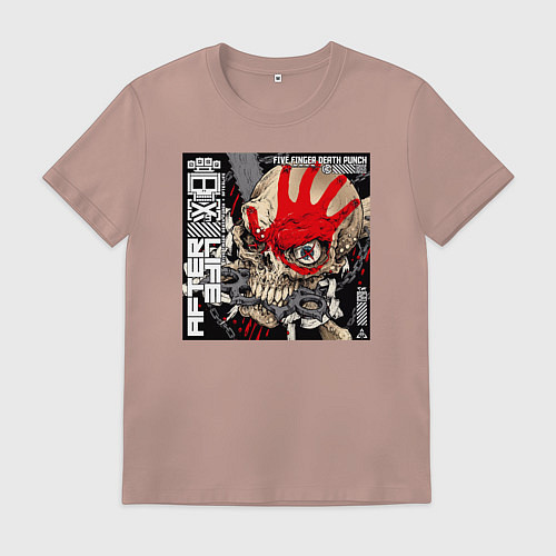 Мужская футболка Обложка альбома AfterLife группы Five Finger Death / Пыльно-розовый – фото 1