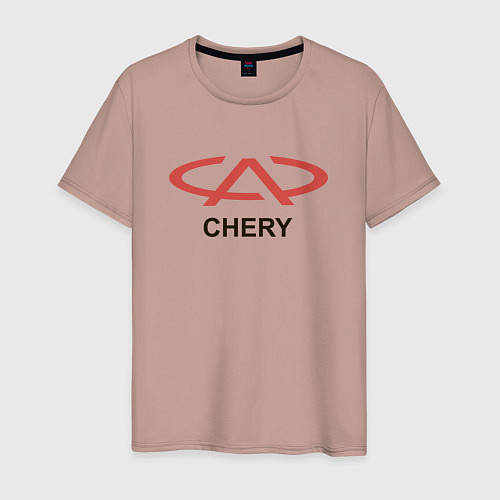 Мужская футболка Chery Logo / Пыльно-розовый – фото 1