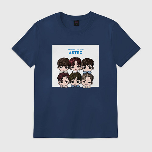 Мужская футболка Чиби Астро / Тёмно-синий – фото 1