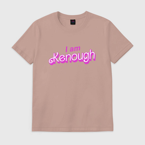 Мужская футболка I am kenough barbie / Пыльно-розовый – фото 1