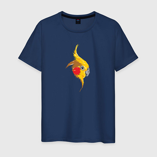 Мужская футболка Голова попугая WPAP / Тёмно-синий – фото 1