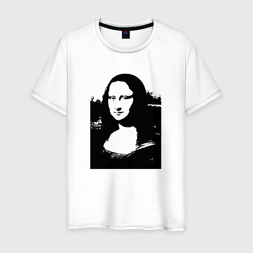 Мужская футболка Mona Lisa in black white / Белый – фото 1