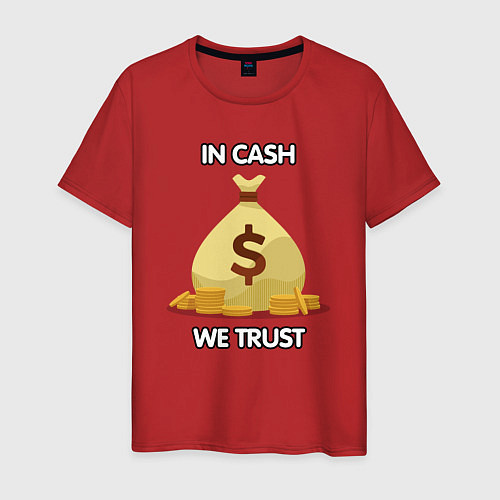 Мужская футболка In cash we trust / Красный – фото 1