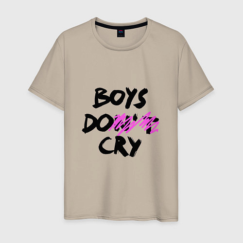 Мужская футболка Boys dont cry / Миндальный – фото 1