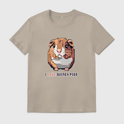 Мужская футболка Пиксель морская свинка