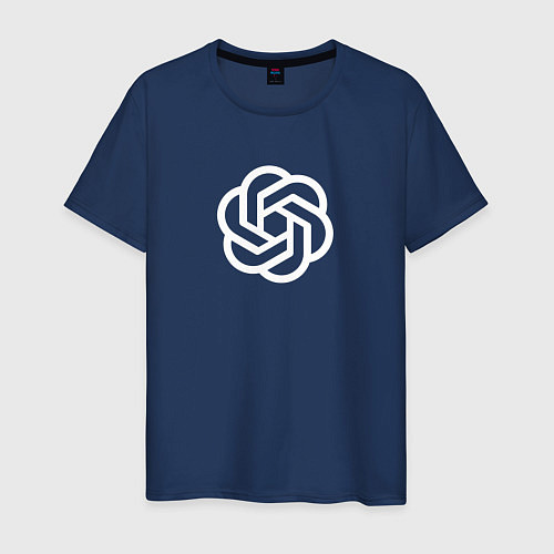 Мужская футболка Логотип Chat GPT / Тёмно-синий – фото 1