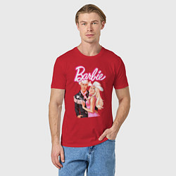 Футболка хлопковая мужская Барби и Кен - Фильм, цвет: красный — фото 2