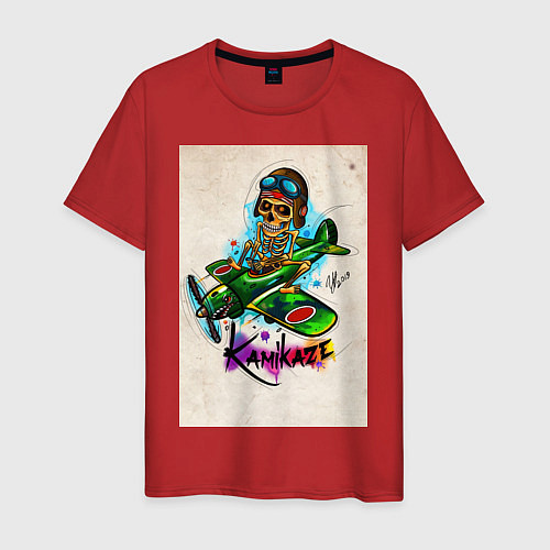 Мужская футболка Kamikaze / Красный – фото 1