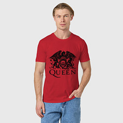 Футболка хлопковая мужская Queen - logo, цвет: красный — фото 2