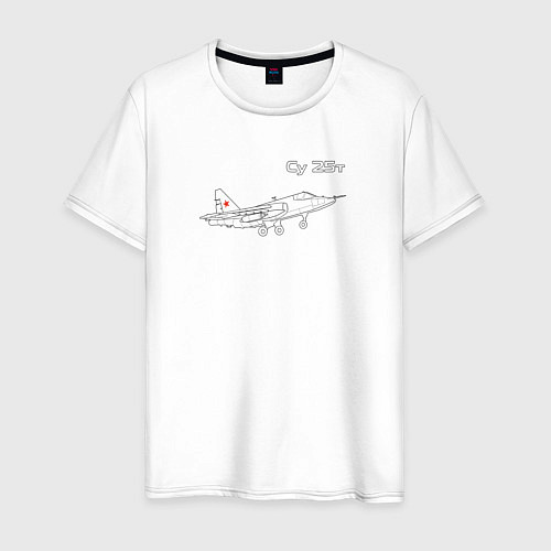 Мужская футболка ВВС Су 25т / Белый – фото 1