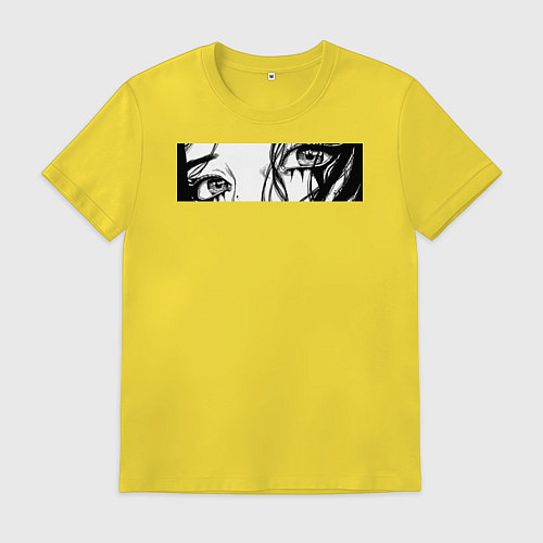 Мужская футболка Sad eyes of tyaka / Желтый – фото 1