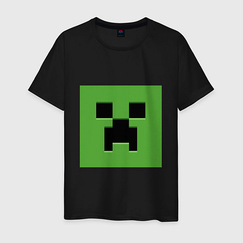 Мужская футболка Minecraft creeper face / Черный – фото 1