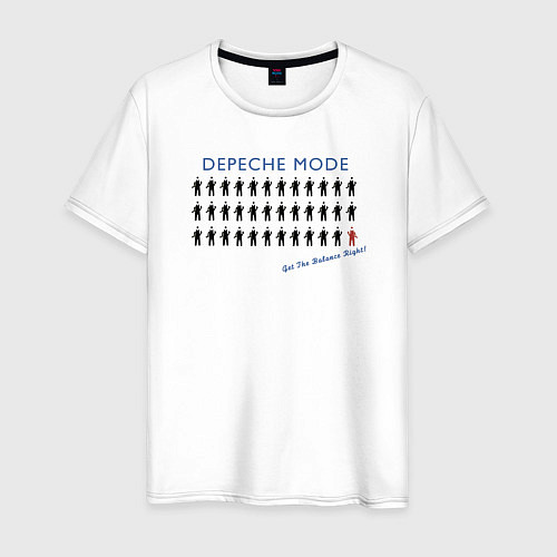 Мужская футболка Depeche Mode - Get The Balance Right Single / Белый – фото 1