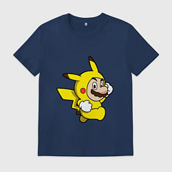 Мужская футболка Марио пикачу