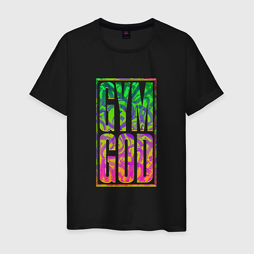 Мужская футболка Gym god / Черный – фото 1