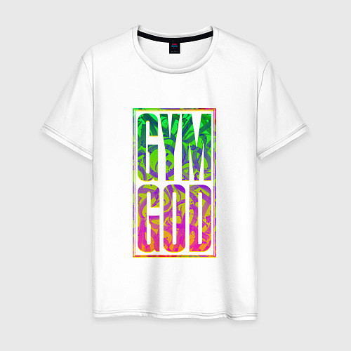 Мужская футболка Gym god / Белый – фото 1