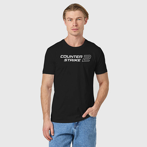 Мужская футболка Counter Strike 2 лого / Черный – фото 3