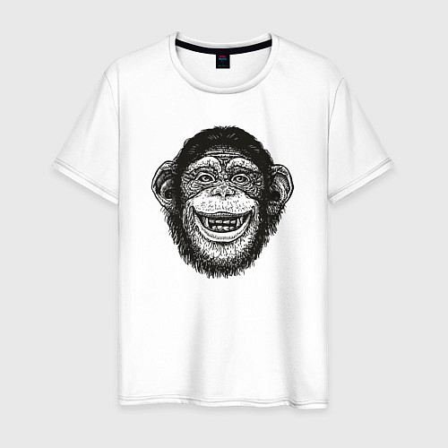 Мужская футболка Smile monkey / Белый – фото 1