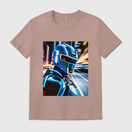 Мужская футболка Робокоп на страже / Пыльно-розовый – фото 1