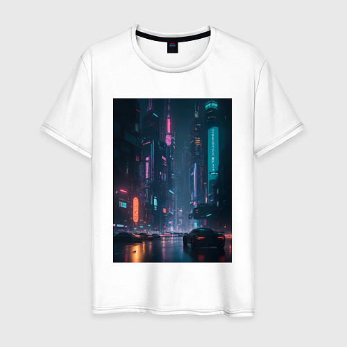 Мужская футболка Cyberpank / Белый – фото 1