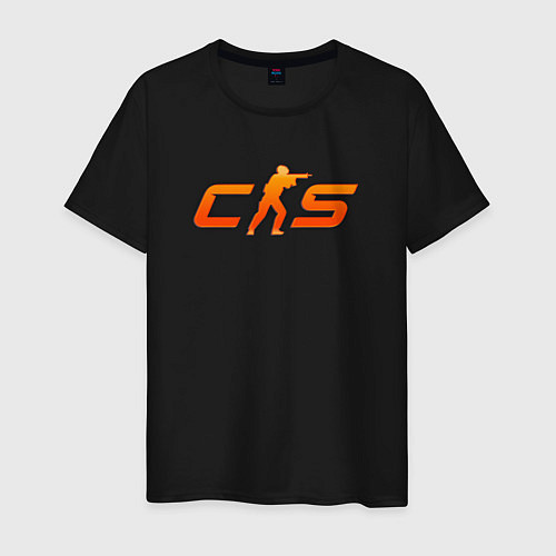 Мужская футболка CS 2 orange logo / Черный – фото 1