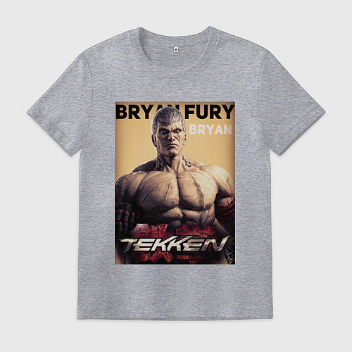 Мужская футболка Tekken 8 Bryan Fury / Меланж – фото 1