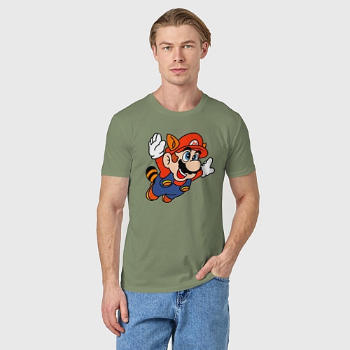 Мужская футболка Марио летит / Авокадо – фото 3
